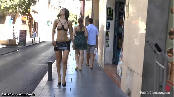 Nude globes cockslut ambling in public