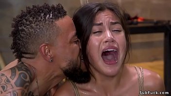 Hairy twat fresh brown-haired Asian tramp Kendra Spade gets whipped by big black shaft master then hairy twat and culo fucked