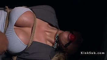 Enormous milk cans blonde got ass fucking restrain bondage hook-up