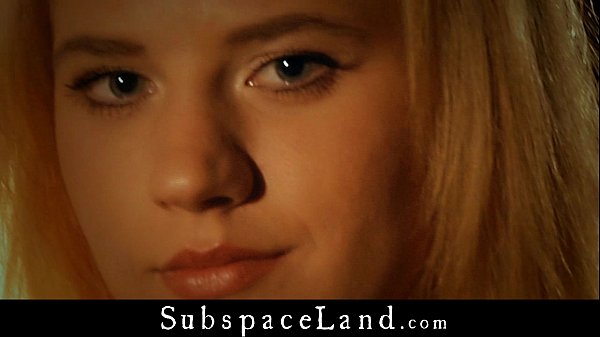 Collared and tethered blonde gimps takes Master’s jizz