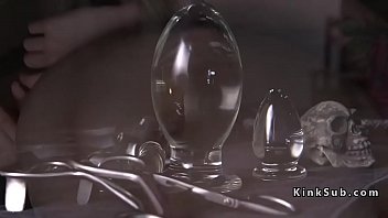 Exposed arse gimp gets assfuck opened up