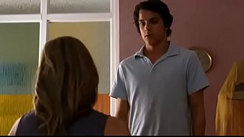 Horny teenager in movie scene