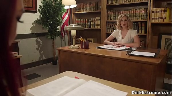 Girl/girl professor whips butt to Asian