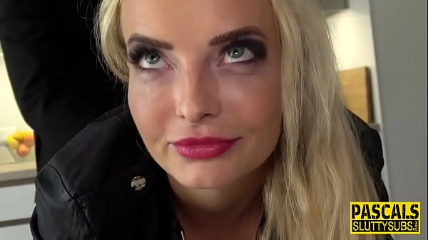 Paddled backside tied up blonde gets banged