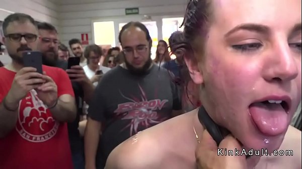 Nude caboose and butt plugged in public