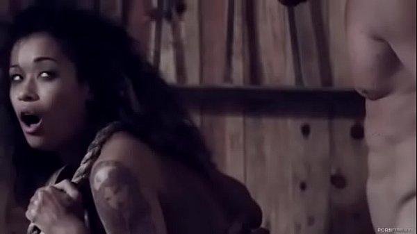 EBONY SLAVE GIRL GETS WHIPPED, TIED UP AND FUCKED BY HER MASTER