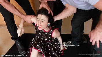 Group of four Dane Cross and John Strong and Jordan Ash and Tommy Pistol take bad gal Tegan Tate and dual invasion and gang-fuck fuck her in public