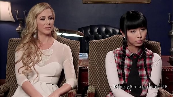 Student disciplined with assfucking hookup in threesome domination & submission