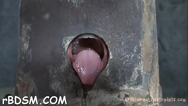 Clipped up sweetheart gets a hook in her rectal with fucktoy t.