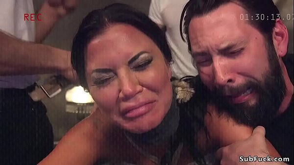 Phat tits wifey gets double penetration group fucking