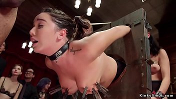 Hot marionettes got caboose to mouth by thick black wood in the upper floor bondage & discipline orgy