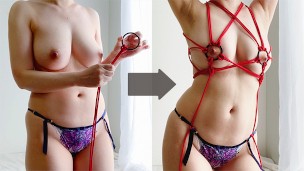 #12 [Self-bondage] Ring & nipple emphasis Shibari /shironeko_aoi