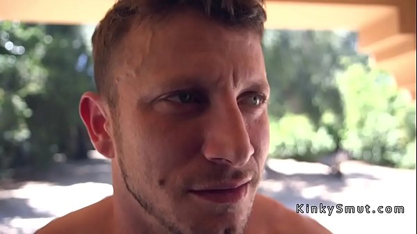 Muscled gardener ties up and fucks redhead babe