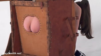 Russian naked woman in BDSM style photo session