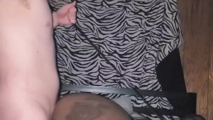 Kinky BDSM Interracial Couple – Ebony Slut Wears A Butt Plug & DEEPTHROATS BIG WHITE COCK