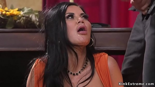 Busty Milf in breast bondage gets anal