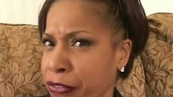 Ebony milf fucks white cock