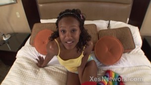 Cute Teen Loves to have Fun in Ebony Teen Movie