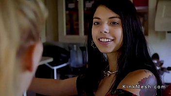 Dad fucks hairy pussy teen in rope bondage then anal fucks his fiance