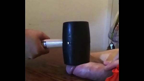 Interracial BBW Light CBT & ball busting with 2lb hammer