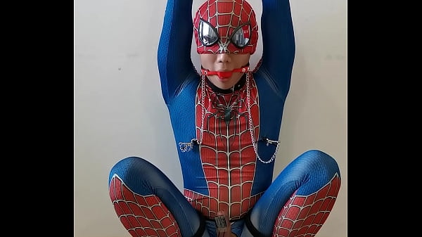 Spiderman captured and forced to cum