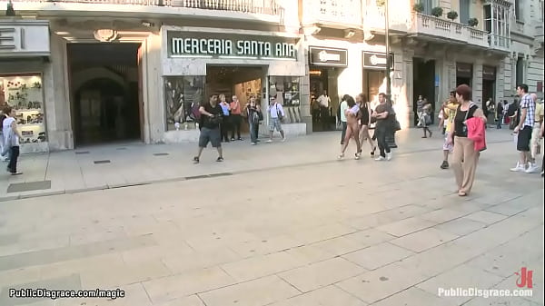 Busty Latina anal fucked in public