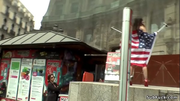 Hairy American tourist banged in bdsm bar