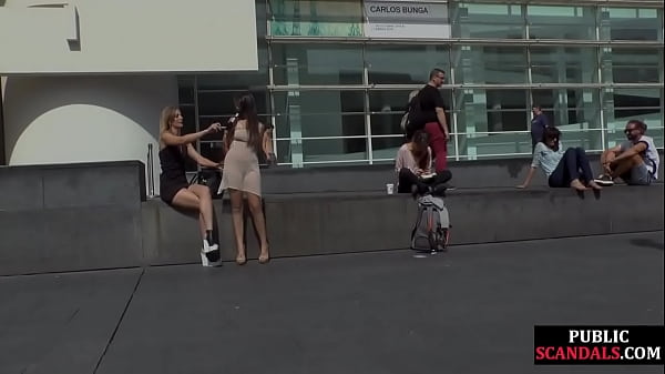 Real newbie gets public spanked and facefucked before jizz