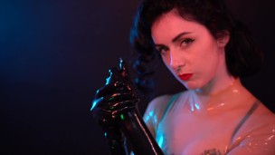 Transparent Latex catsuit