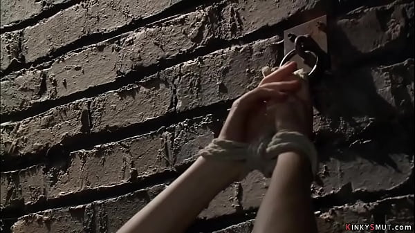 Bound slave dived and rough fucked