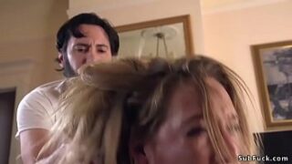 Dark haired Mona Wales caught by Tommy Pistol in motel room after stole cash from him and then facehole and assfucking fucked