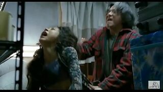 Sexy Korean Kim si-woon is happy in the movie I saw the devil