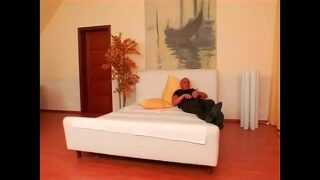 Cheerful floosy Morgan Moon gets access to a python